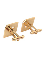 Gold Plated Metal Brass Square Pin Cufflinks Dolce & Gabbana