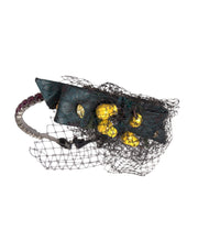 Black Lemons Sicily Purple Crystal Net Headband Diadem Dolce & Gabbana