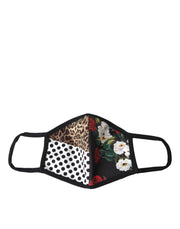 Multicolor Leopard Floral Elastic Ear Strap Face Mask Dolce & Gabbana