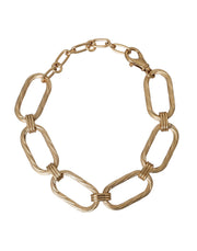 Gold Tone Brass Large Link Chain Jewelry Necklace Dolce & Gabbana