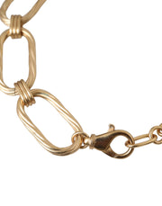 Gold Tone Brass Large Link Chain Jewelry Necklace Dolce & Gabbana