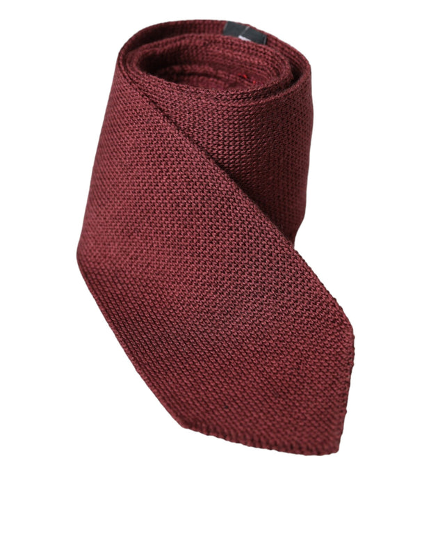 Bordeaux 100% Silk Patterned Classic Men Tie Dolce & Gabbana