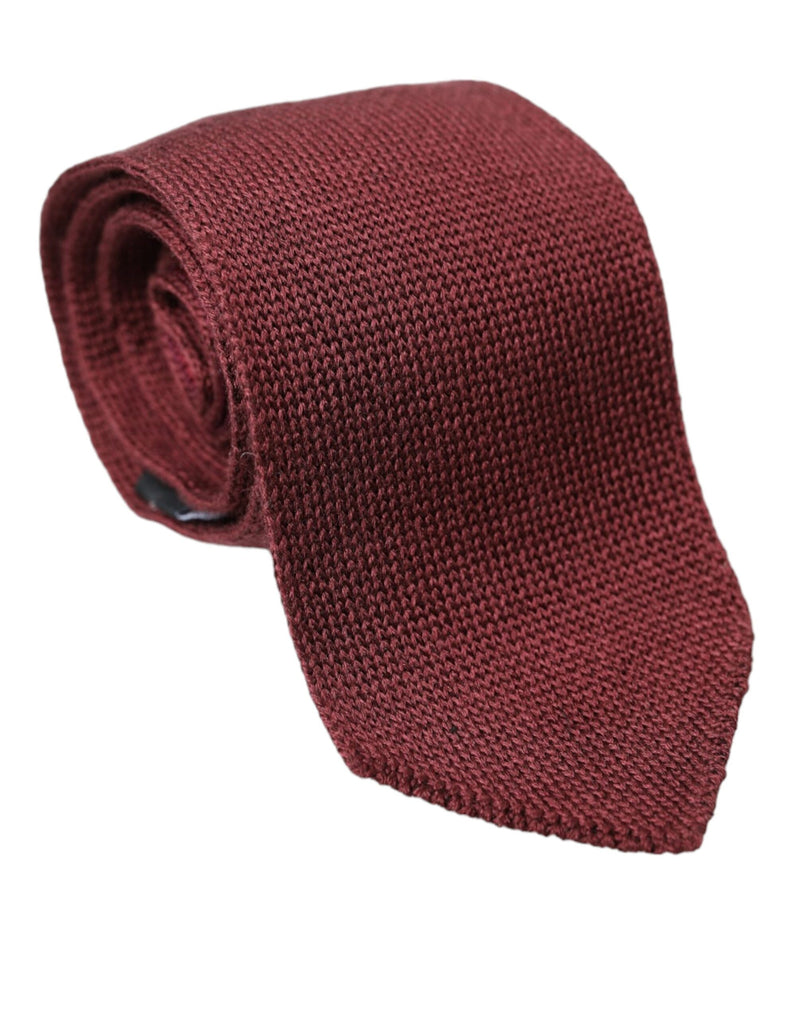 Bordeaux 100% Silk Patterned Classic Men Tie Dolce & Gabbana