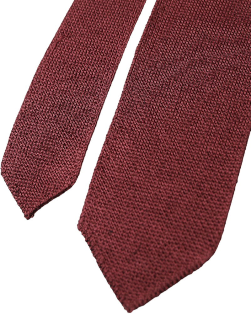 Bordeaux 100% Silk Patterned Classic Men Tie Dolce & Gabbana