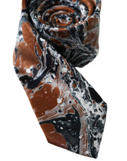 Multicolor Tie Dye Adjustable Tie Men Dolce & Gabbana