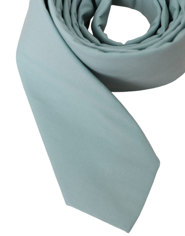 Mint Green Cotton Adjustable Tie Men Dolce & Gabbana