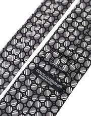 Multicolor Patterned 100% Silk Adjustable Tie Dolce & Gabbana