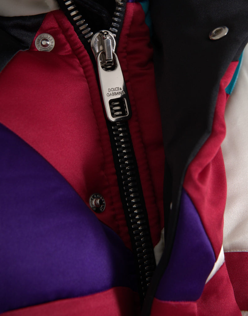 Multicolor Logo Windbreaker Puffer Jacket Dolce & Gabbana