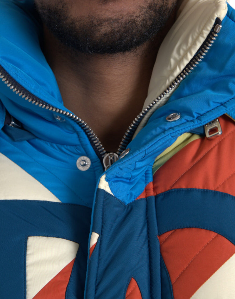 Multicolor Logo Windbreaker Puffer Jacket Dolce & Gabbana