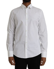 White Cotton Formal Dress Top SICILIA Shirt Dolce & Gabbana