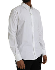 White Cotton Formal Dress Top SICILIA Shirt Dolce & Gabbana