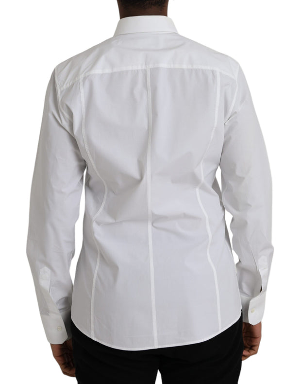 White Cotton Formal Dress Top SICILIA Shirt Dolce & Gabbana