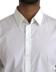 White Cotton Formal Dress Top SICILIA Shirt Dolce & Gabbana