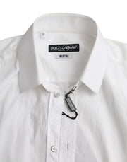 White Cotton Long Sleeve Dress MARTINI Shirt Dolce & Gabbana