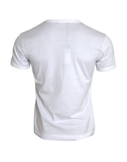 White Cotton Round Neck Short Sleeve T-shirt Dolce & Gabbana