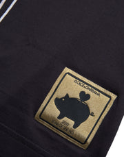 Black Cotton 2019 Year of the Pig T-shirt Dolce & Gabbana