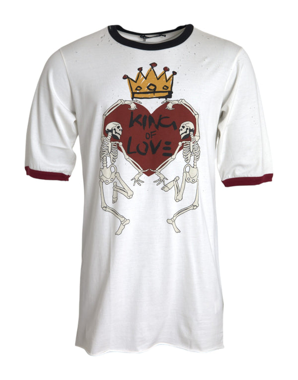 White King Of Love Cotton Men T-shirt Dolce & Gabbana