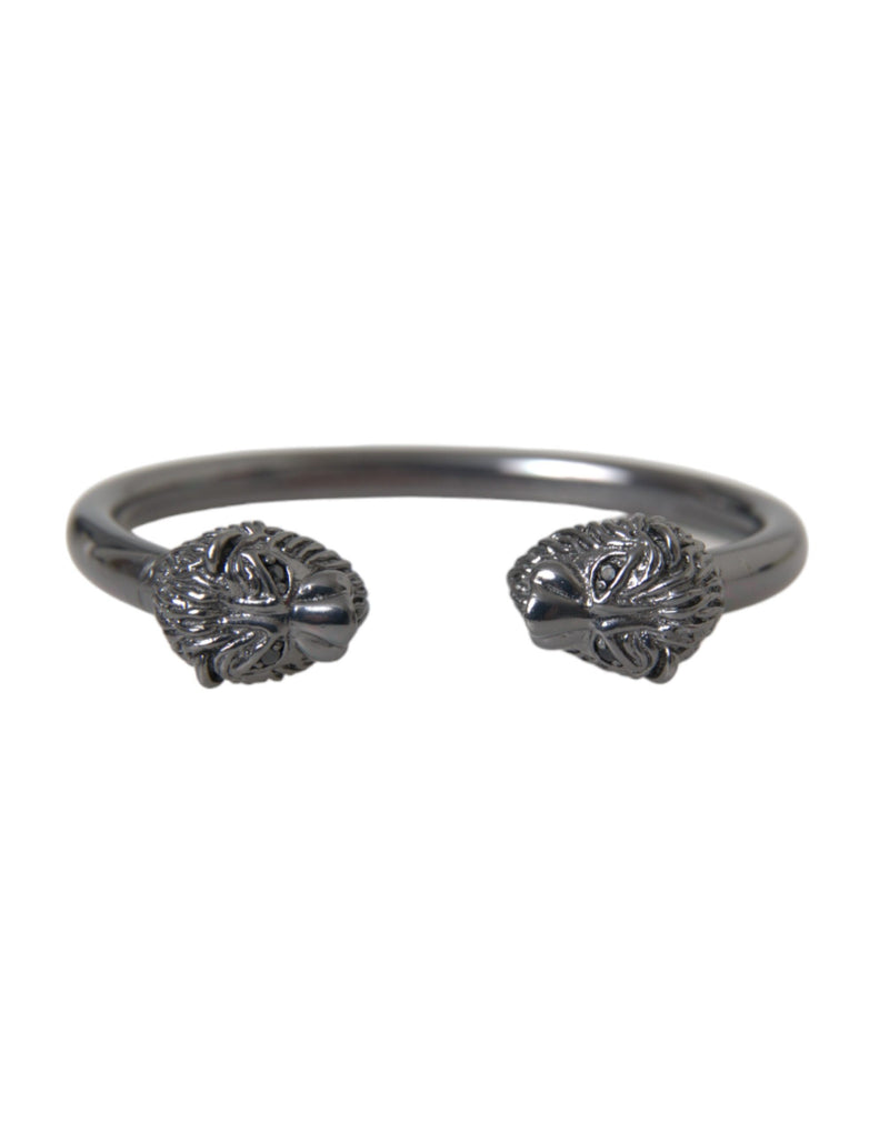 Black Rhodium Lion Bangle Bracelet Women Nialaya