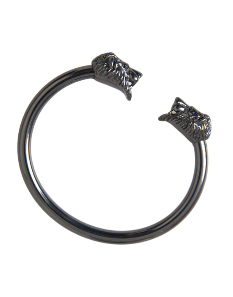 Black Rhodium Lion Bangle Bracelet Women Nialaya