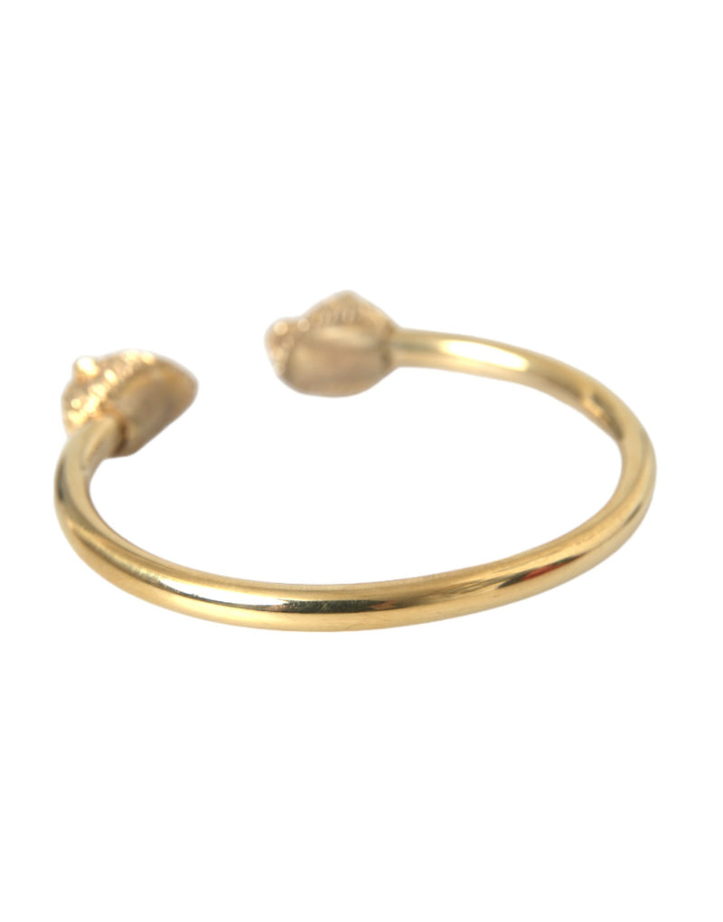 Gold CZ Lion Bangle Bracelet Women Nialaya