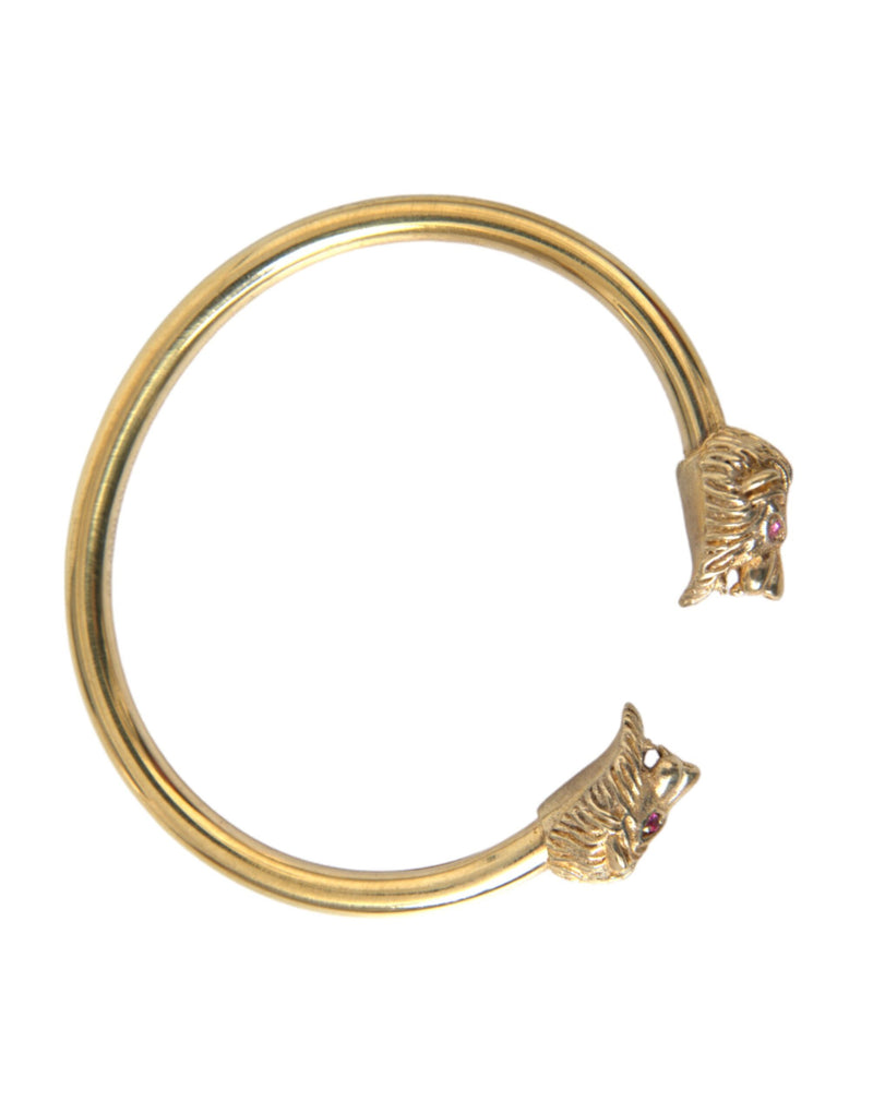 Gold CZ Lion Bangle Bracelet Women Nialaya