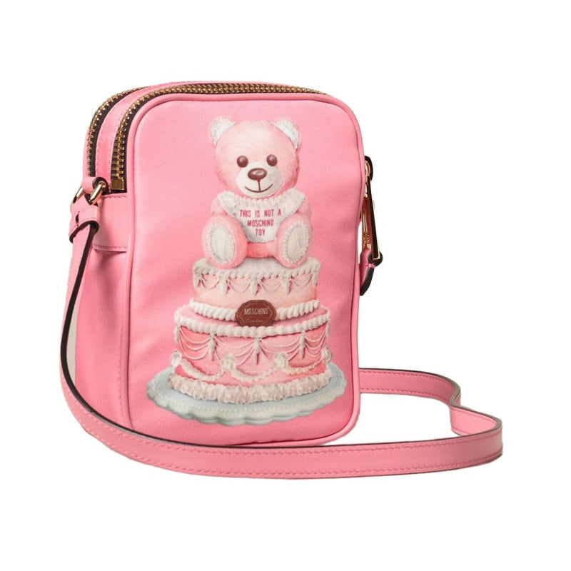 Pink Nylon Crossbody Bag Moschino Couture