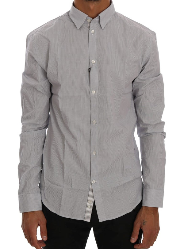 Chic Blue Checkered Casual Shirt Frankie Morello