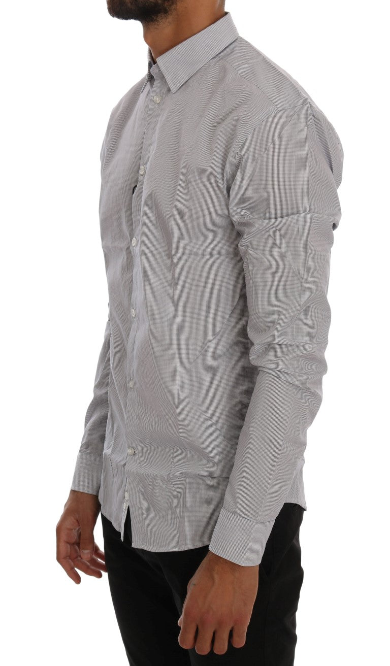 Chic Blue Checkered Casual Shirt Frankie Morello