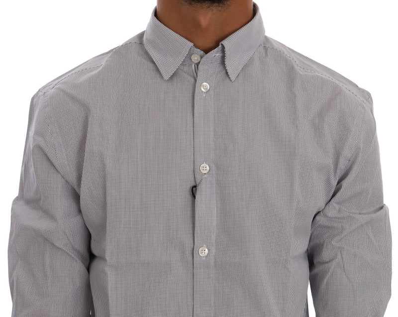 Chic Blue Checkered Casual Shirt Frankie Morello