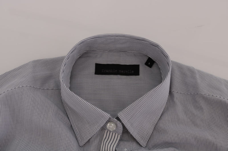 Chic Blue Checkered Casual Shirt Frankie Morello