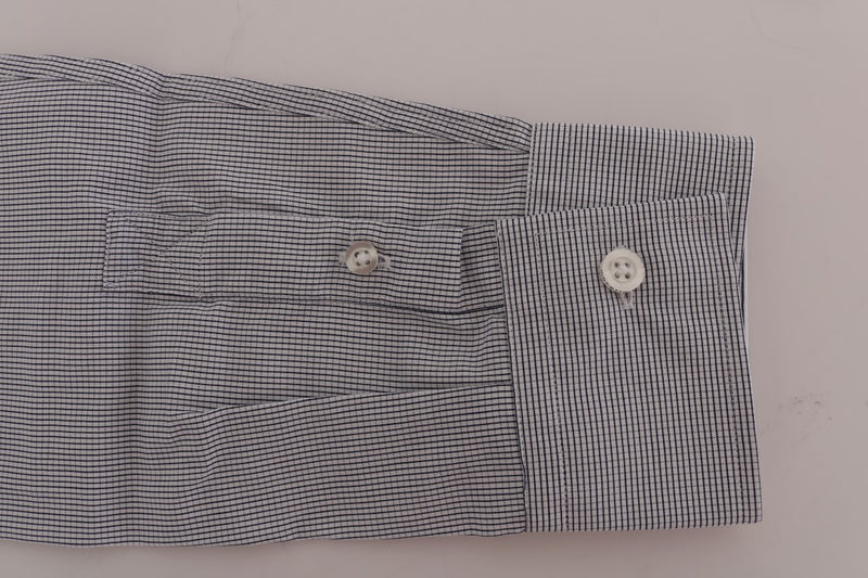 Chic Blue Checkered Casual Shirt Frankie Morello