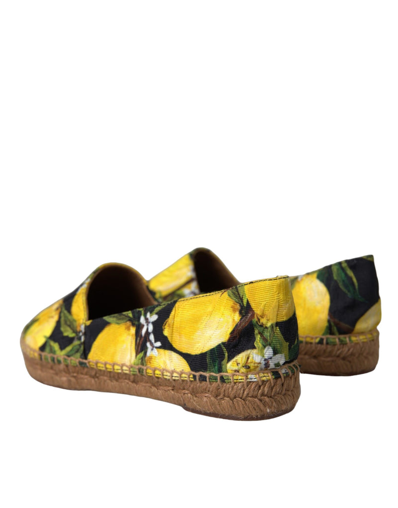 Multicolor Lemon Slip On Espadrilles Shoes Dolce & Gabbana