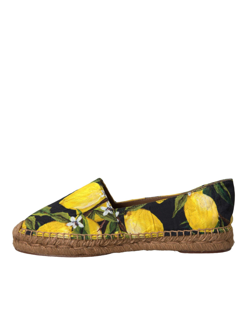 Multicolor Lemon Slip On Espadrilles Shoes Dolce & Gabbana