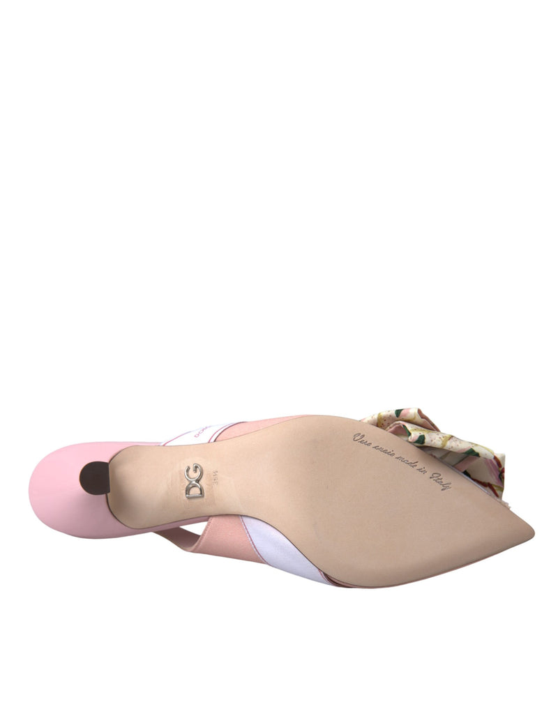 Pink Lily Crystal Cady Slingback Heel Shoes Dolce & Gabbana