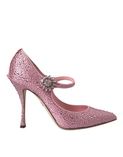 Pink Strass Crystal Heels Pumps Shoes Dolce & Gabbana