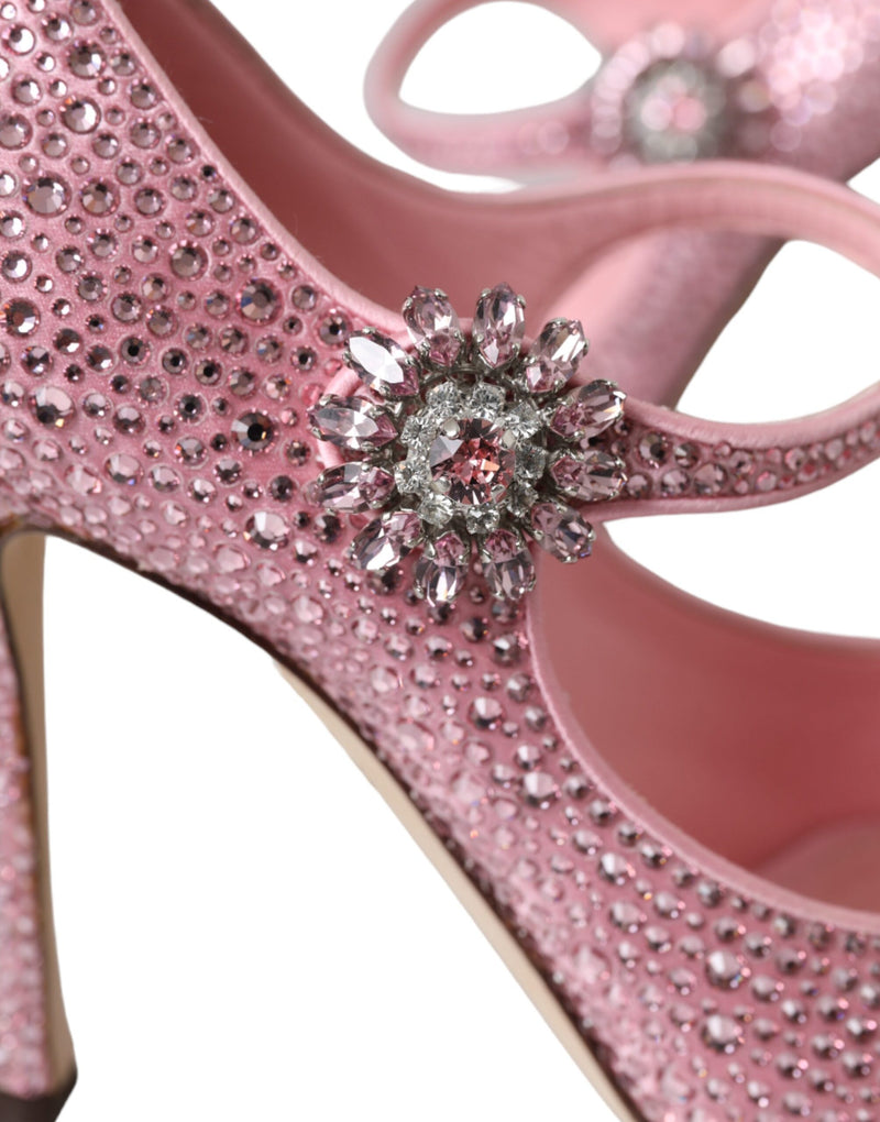 Pink Strass Crystal Heels Pumps Shoes Dolce & Gabbana