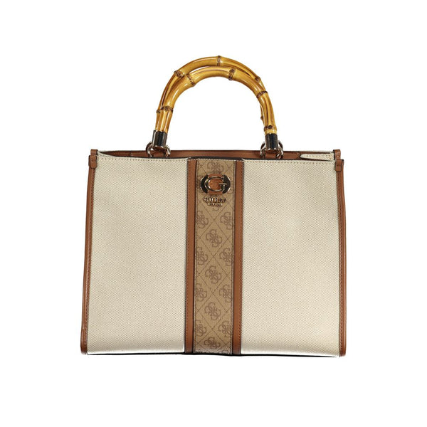 Beige Cotton Handbag Guess Jeans