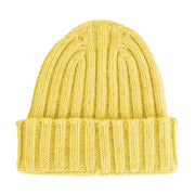 Yellow Cashmere Hats & Cap Made in Italy