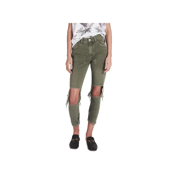 Green Cotton Jeans & Pant One Teaspoon