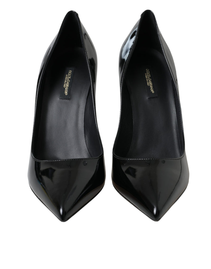 Black Patent Leather Bellucci Pumps Heels Shoes Dolce & Gabbana