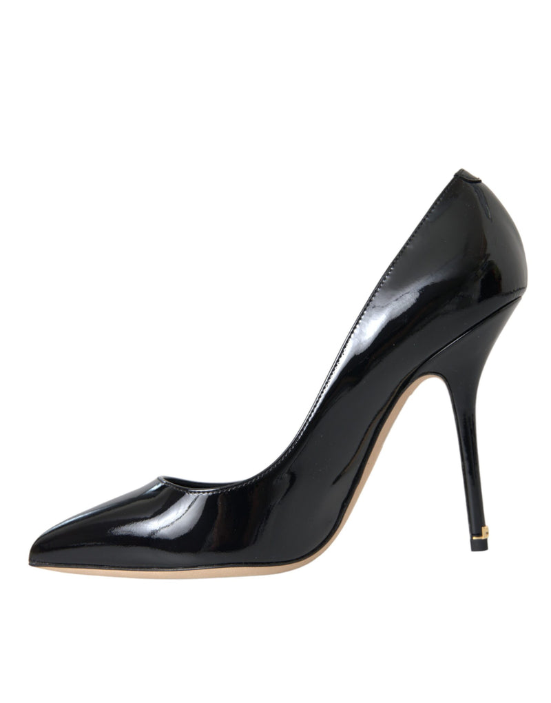 Black Patent Leather Bellucci Pumps Heels Shoes Dolce & Gabbana