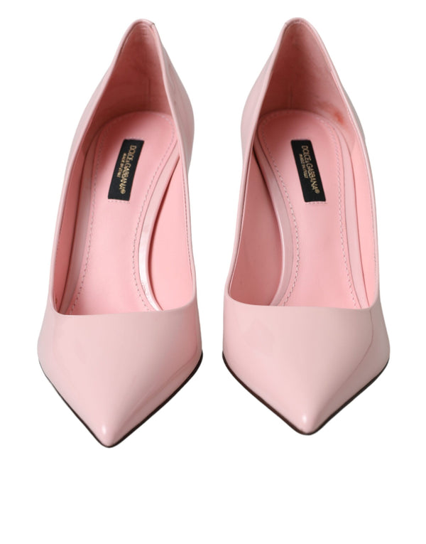 Light Pink Patent Leather Pump Heels Shoes Dolce & Gabbana