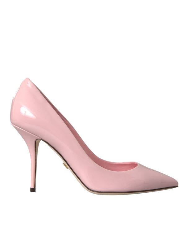 Light Pink Patent Leather Pumps Heels Shoes Dolce & Gabbana