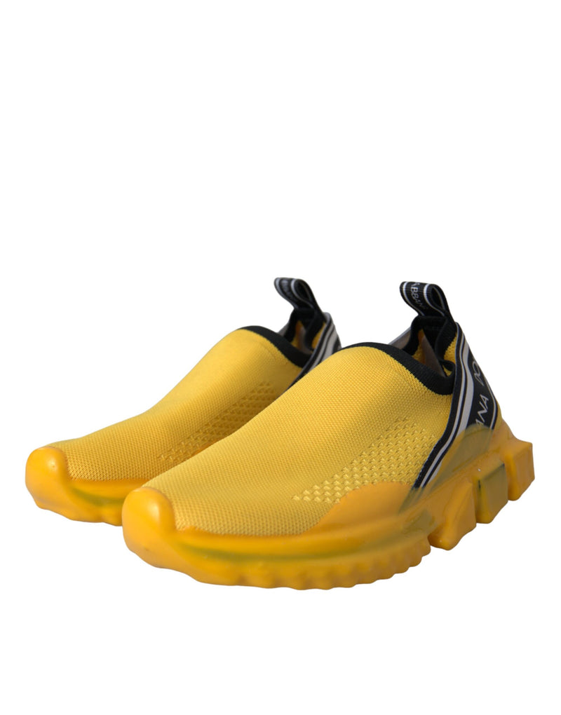 Yellow Sorrento Slip On Sneakers Women Shoes Dolce & Gabbana