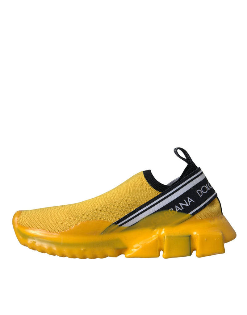 Yellow Sorrento Slip On Sneakers Women Shoes Dolce & Gabbana