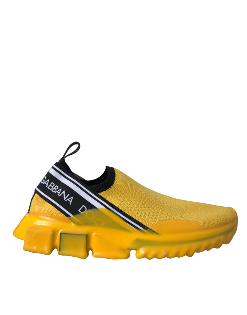 Yellow Sorrento Slip On Sneakers Women Shoes Dolce & Gabbana