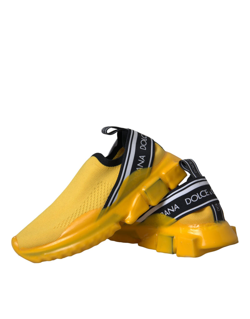 Yellow Sorrento Slip On Sneakers Women Shoes Dolce & Gabbana