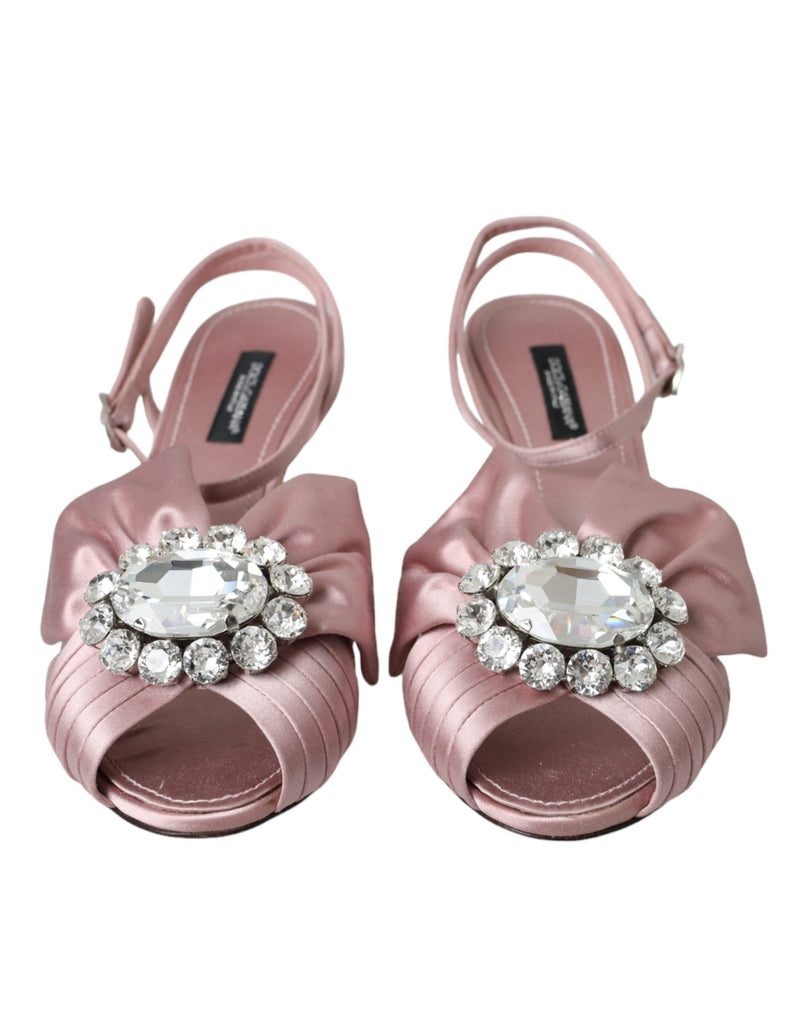 Pink Keira Crystal Heels Sandals Shoes Dolce & Gabbana