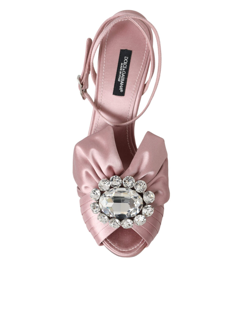 Pink Keira Crystal Heels Sandals Shoes Dolce & Gabbana