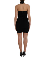 Black Cut Out Sleeveless Bodycon Mini Dress Dolce & Gabbana